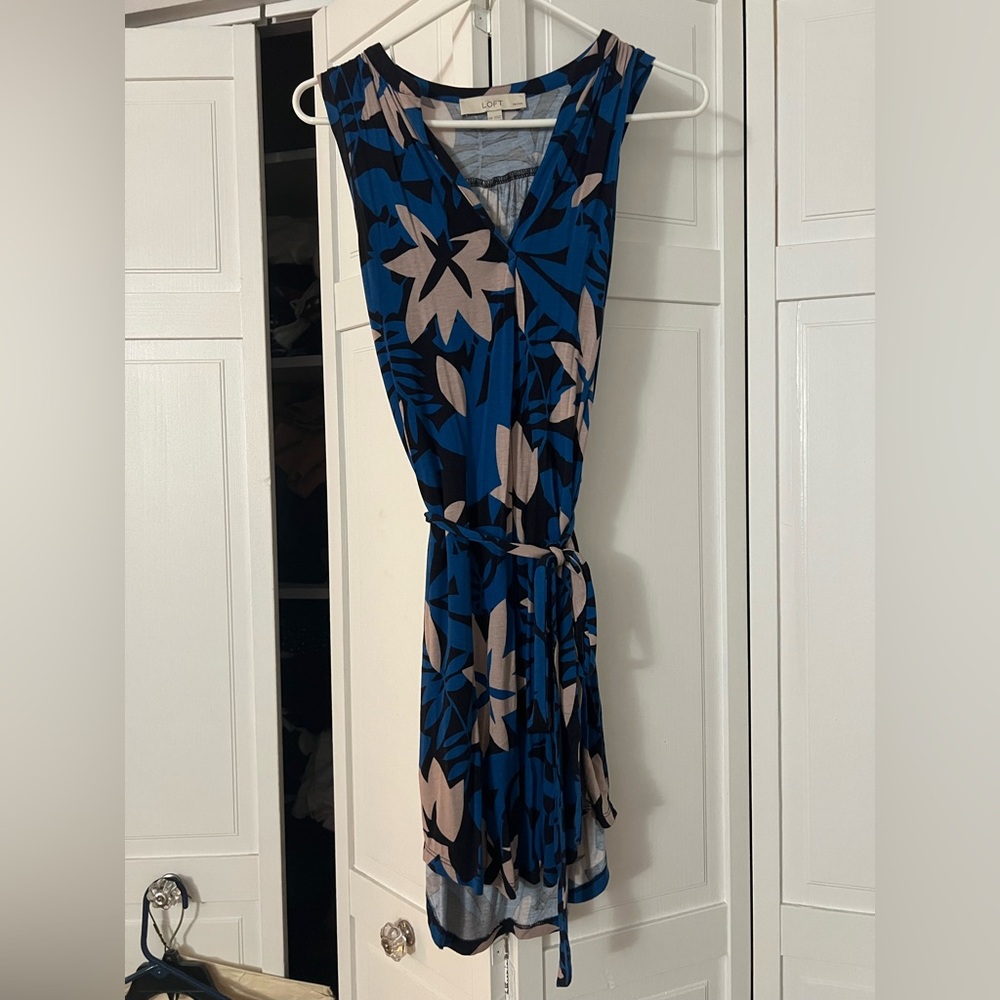 Blue floral dress